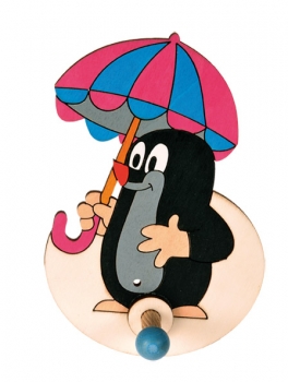 Garderobe klein Maulwurf mit Regenschirm
