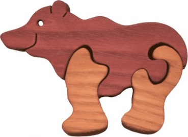 Mini-Holzpuzzle Bär