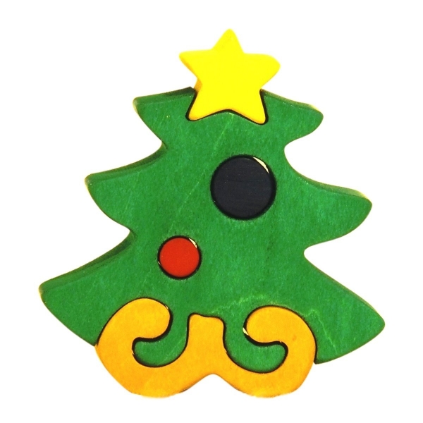 Mini-Holzpuzzle Weihnachtsbaum