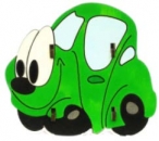 Schreibzeugbehälter - Auto grün
