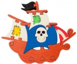 Holzpuzzle Piratenschiff